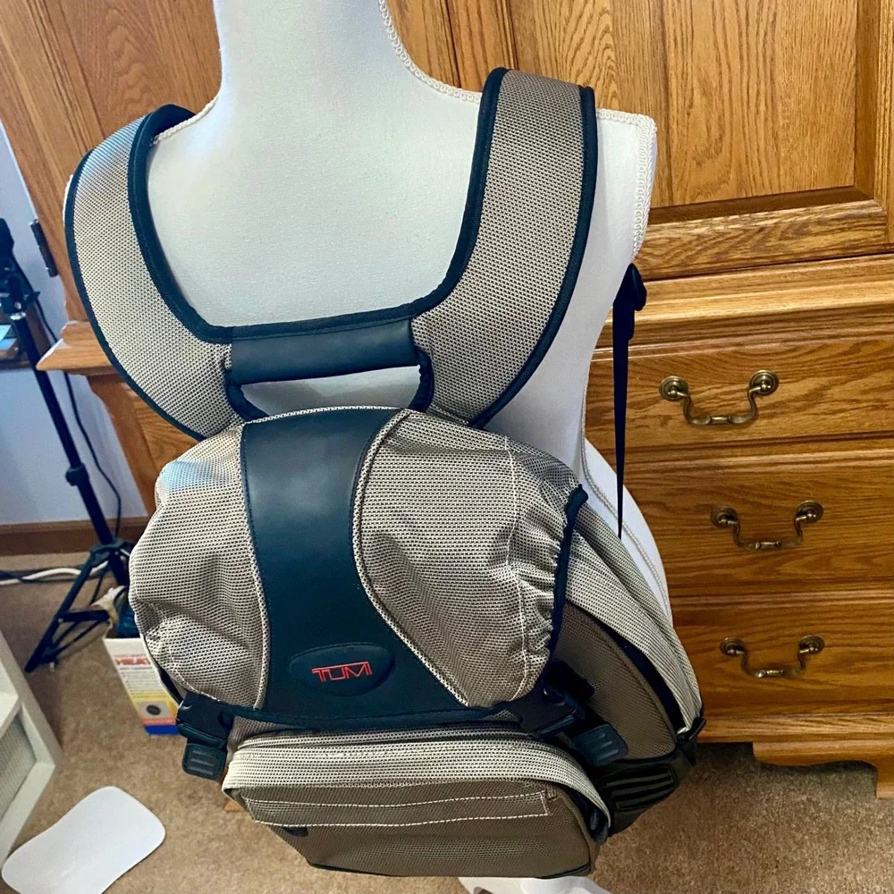 Tumi T2 Vintage Ballistic Nylon Laptop Travel Backpack Gray Black Tech Daypack